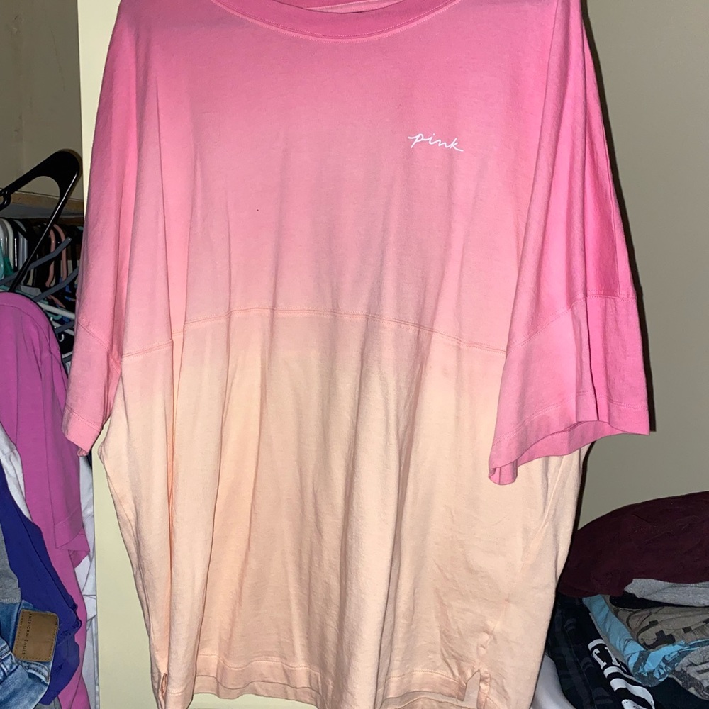 VS Pink varsity short sleeve tee